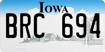 IA license plate BRC694