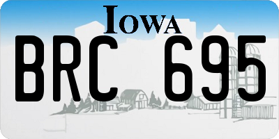 IA license plate BRC695