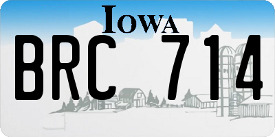 IA license plate BRC714