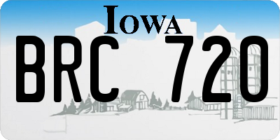 IA license plate BRC720