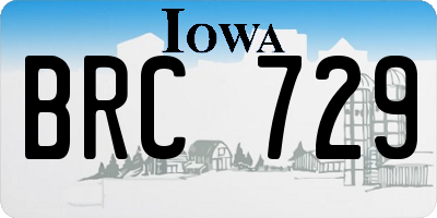 IA license plate BRC729