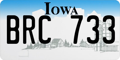 IA license plate BRC733