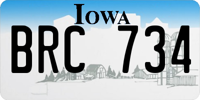 IA license plate BRC734
