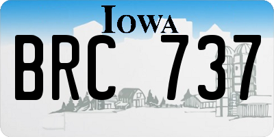 IA license plate BRC737