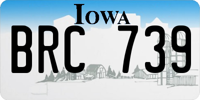 IA license plate BRC739