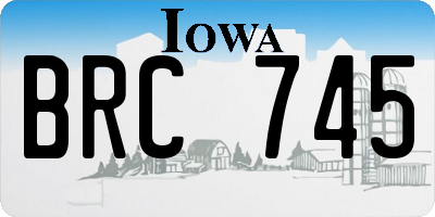 IA license plate BRC745