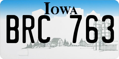 IA license plate BRC763