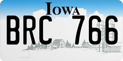 IA license plate BRC766
