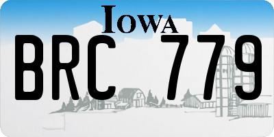IA license plate BRC779