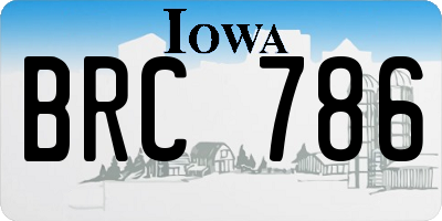 IA license plate BRC786