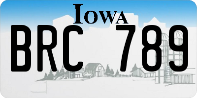 IA license plate BRC789