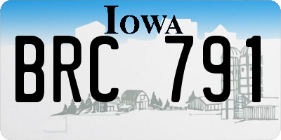 IA license plate BRC791