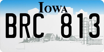 IA license plate BRC813