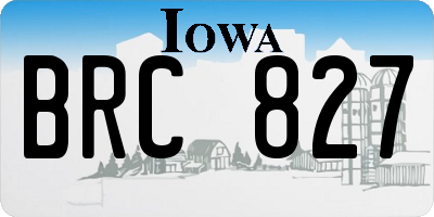 IA license plate BRC827
