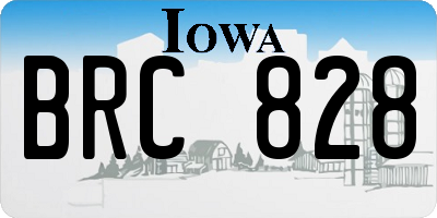 IA license plate BRC828