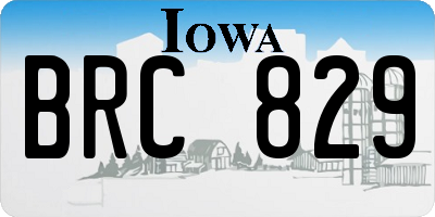 IA license plate BRC829