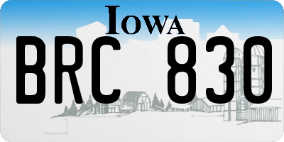 IA license plate BRC830