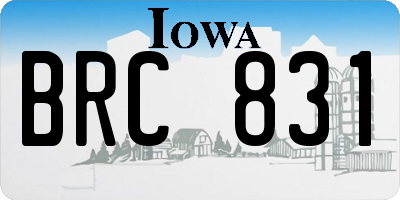 IA license plate BRC831