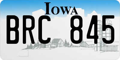 IA license plate BRC845