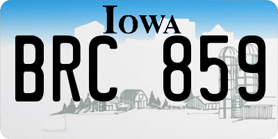 IA license plate BRC859