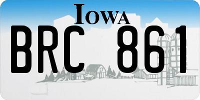 IA license plate BRC861