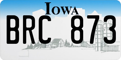 IA license plate BRC873