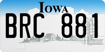IA license plate BRC881