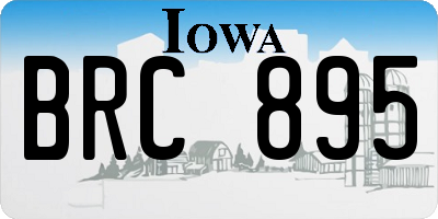 IA license plate BRC895