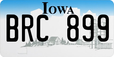 IA license plate BRC899