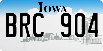 IA license plate BRC904
