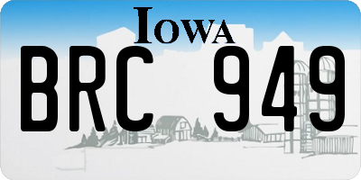 IA license plate BRC949