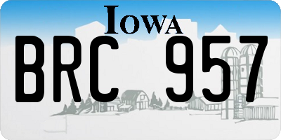 IA license plate BRC957
