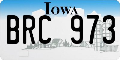 IA license plate BRC973