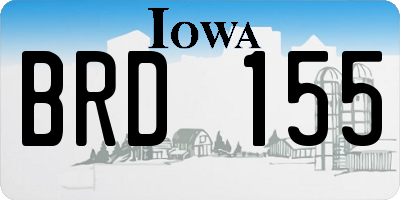 IA license plate BRD155