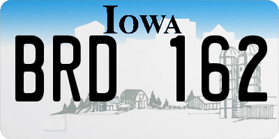 IA license plate BRD162