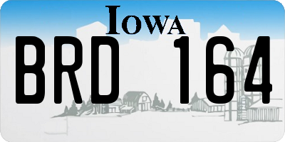 IA license plate BRD164