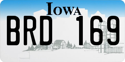 IA license plate BRD169