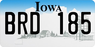 IA license plate BRD185