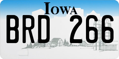 IA license plate BRD266