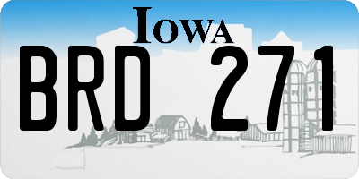 IA license plate BRD271