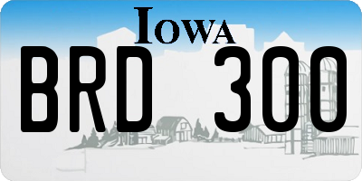IA license plate BRD300