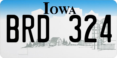 IA license plate BRD324