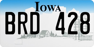 IA license plate BRD428