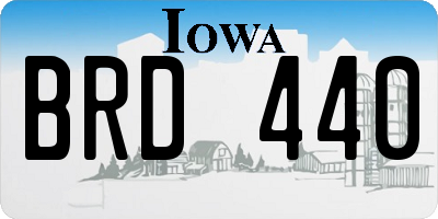 IA license plate BRD440