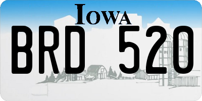 IA license plate BRD520