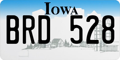 IA license plate BRD528