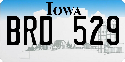 IA license plate BRD529