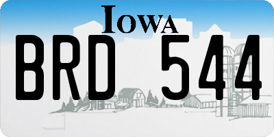IA license plate BRD544