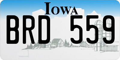 IA license plate BRD559
