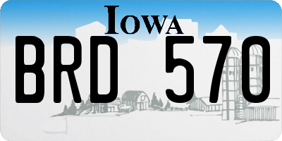 IA license plate BRD570
